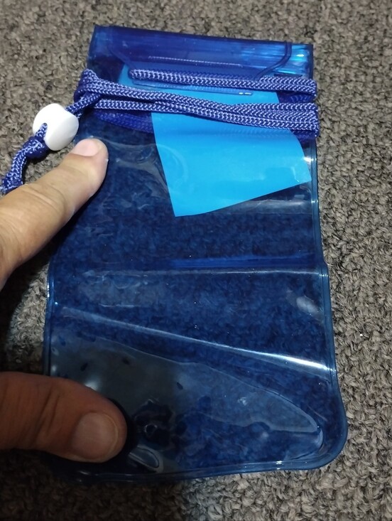 Other - Blue Clear Waterproof Phone Pouch with Lanyard